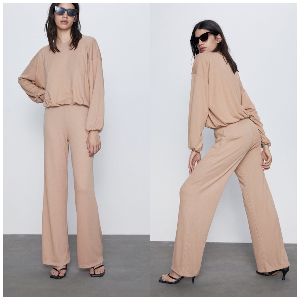 Zara Flowy High-Waisted Wide Leg Pants
